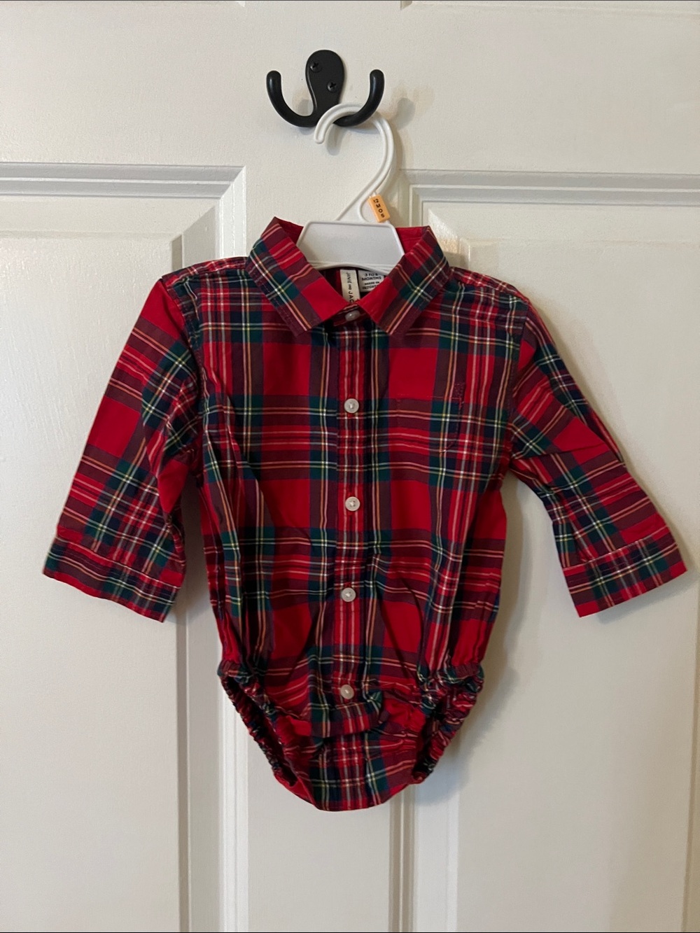 Janie and Jack Plaid Collared Onesie